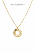 Circular Crystal Pendant Necklace