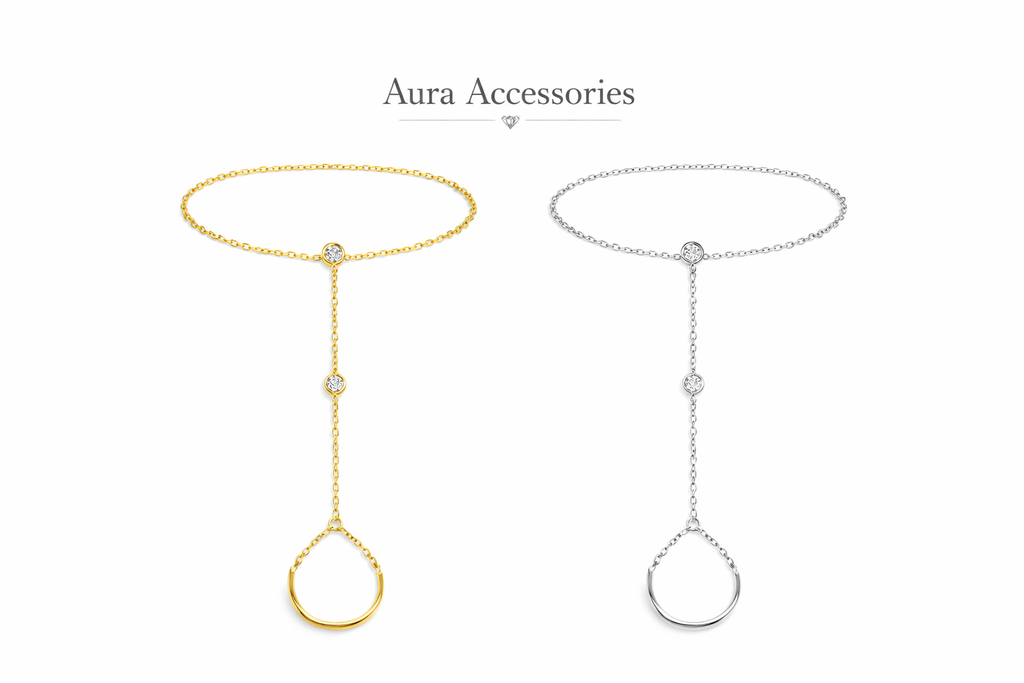 Elegant Hand Chain Bracelet – Aura Accessories