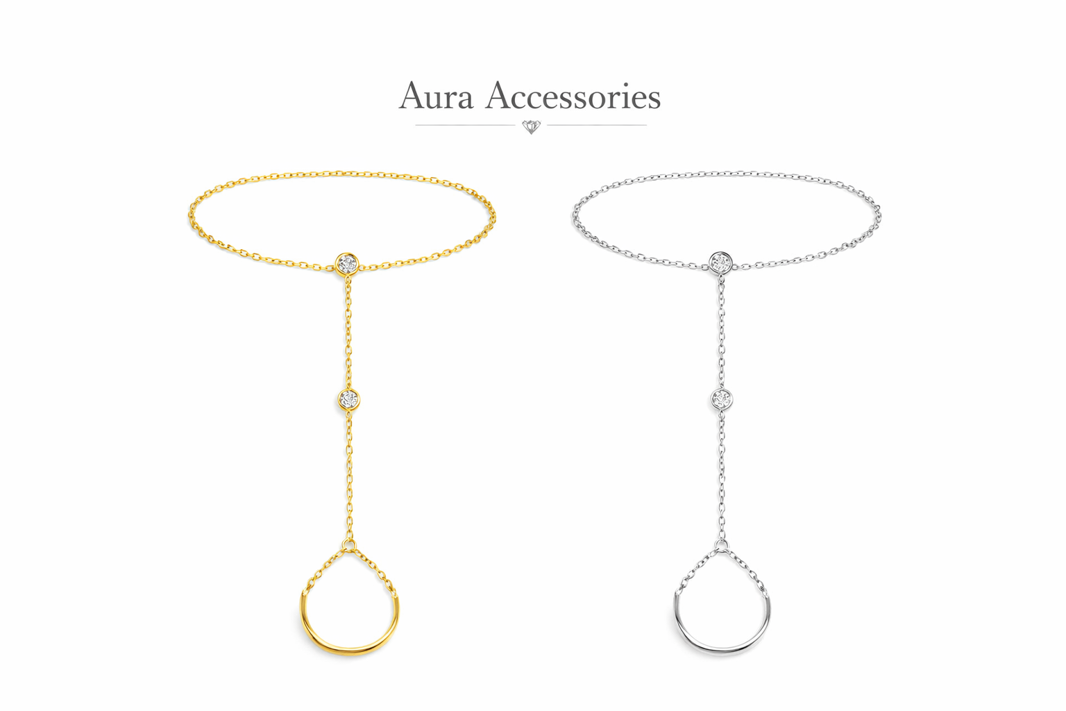Elegant Hand Chain Bracelet – Aura Accessories