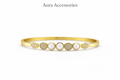 Gold Pearl & Crystal Circle Bracelet