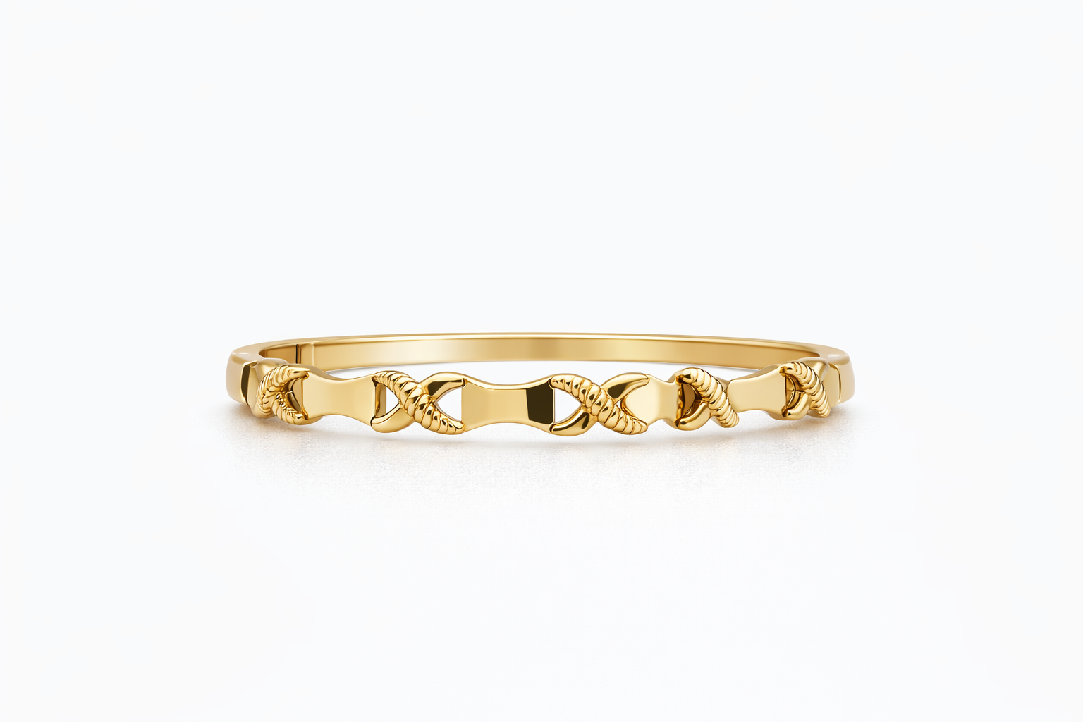 Gold X Motif Bangle – Aura Accessories
