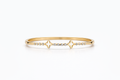 Gold Clover Double-Line Bangle – Aura Accessories