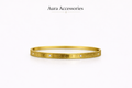 Engraved Pattern Slim Bangle – Aura Accessories