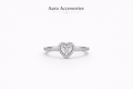 White Heart Halo Ring – Aura Accessories