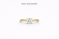 Gold Round Halo Ring – Aura Accessories