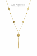 Floral Tassel Long Necklace