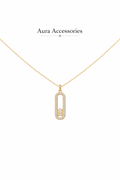 Collier Pendentif Ovale Brillant