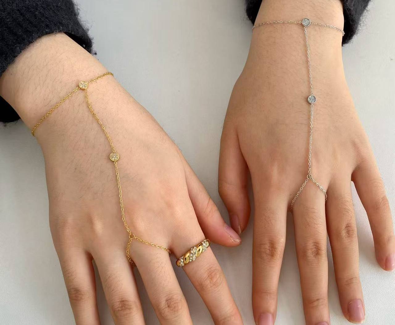 Elegant Hand Chain Bracelet – Aura Accessories
