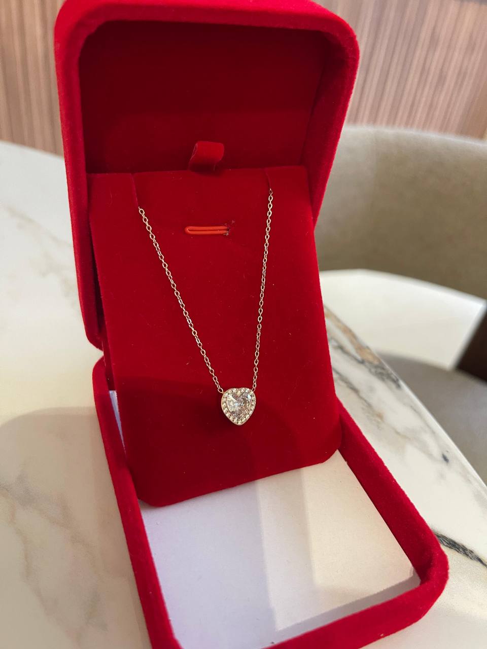 Collier Cœur Brillant – Aura Accessories