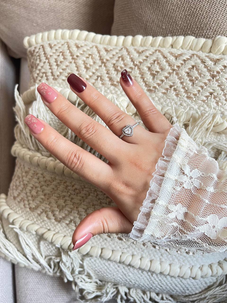 White Heart Halo Ring – Aura Accessories